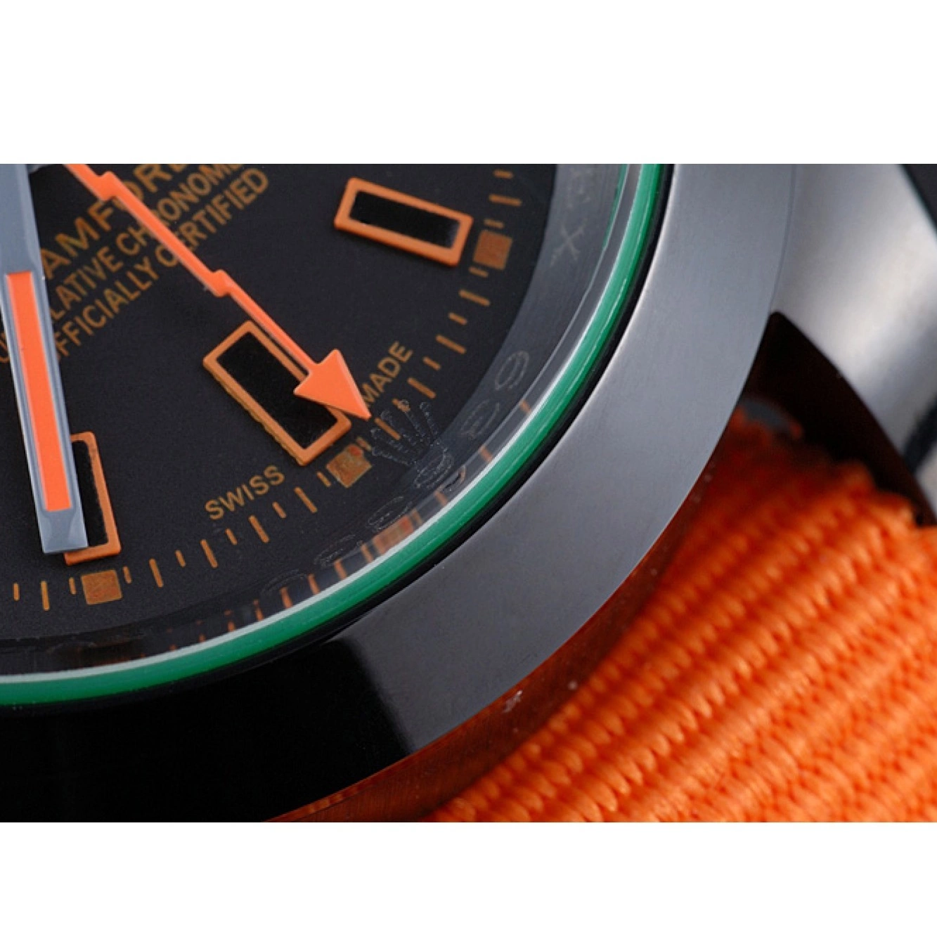 AAA replica watch Bamford Strap Rolex Milgauss Orange 622003 Nylon 0731